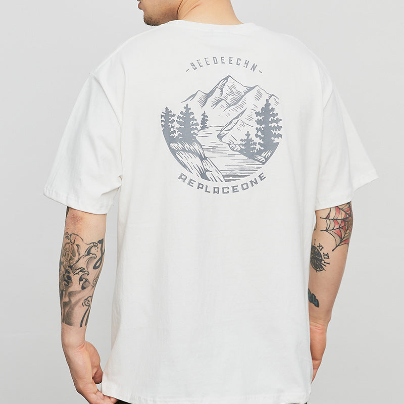 Men's T-Shirt Letter Print Short Sleeve T-Shirt