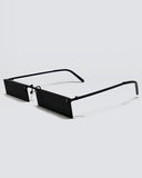 Slim Rectangular Y2K Sunglasses – Retro Streetwear Black Shades