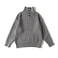 Men's Turtleneck Loose Solid-Color Knitted Pullover Bottoming Sweater