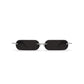 Minimal Rimless Rectangular Sunglasses – UV Protection (Black Lens)