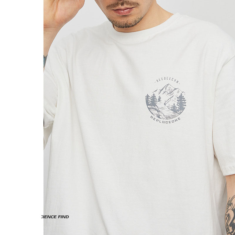 Men's T-Shirt Letter Print Short Sleeve T-Shirt
