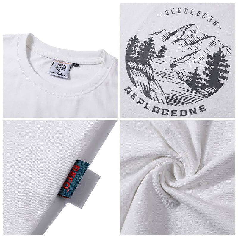 Men's T-Shirt Letter Print Short Sleeve T-Shirt