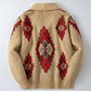Men's American-style Jacquard Knit Sweater For Workwear