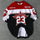 California 23 Sports Jersey T-Shirt (Red/Black/White)