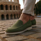 Men’s Premium Suede Summer Loafers | Olive Green