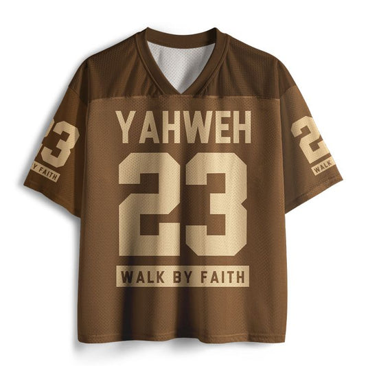 Men’s Oversized Mesh T-Shirt – Yahweh 23 Streetwear Sports Jersey Tee