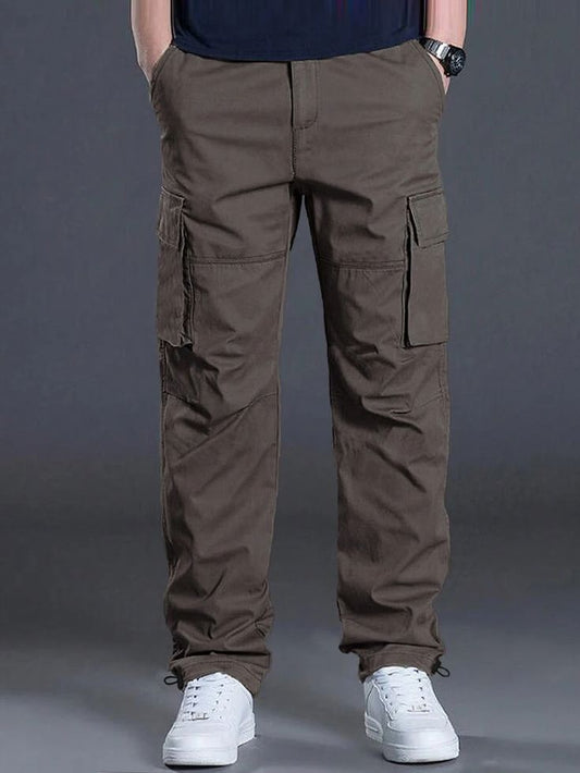 Men’s Tactical Cargo Pants – Heavy Duty Utility Outdoor Trousers (Brown)