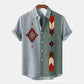 Retro Casual Short Sleeved Shirt For Men