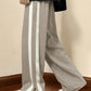 Men’s Wide-Leg Casual Lounge Trousers | Contrast Side-Stripe Design