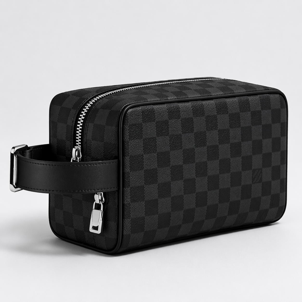 Luxury Monogram Toiletry Bag – Premium Travel Organizer Pouch (Black)