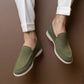 Men’s Premium Suede Summer Loafers | Olive Green