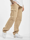 Men’s Khaki Cargo Pants – Relaxed Fit Utility Streetwear Trousers