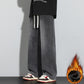 Mens Relaxed Wide Leg Minimalist And Comfortable Jeans