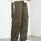 Men’s Olive Green Cargo Pants – Relaxed Fit Multi-Pocket Streetwear Trousers