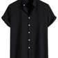 Men’s Black Casual Shirt – Short Sleeve Button-Up Summer Shirt