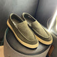 Men’s Premium Suede Summer Loafers | Olive Green