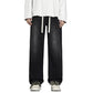 Mens Relaxed Wide Leg Minimalist And Comfortable Jeans